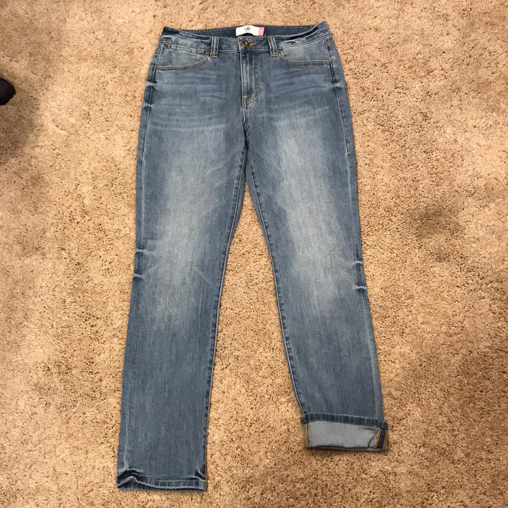 CAbi high straight jeans